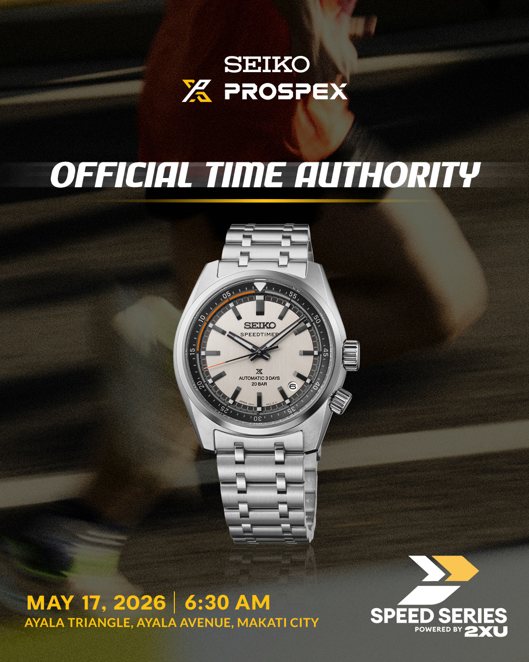 Seiko Prospex Joins the Speed Series Powered by 2XU as Official Time Authority