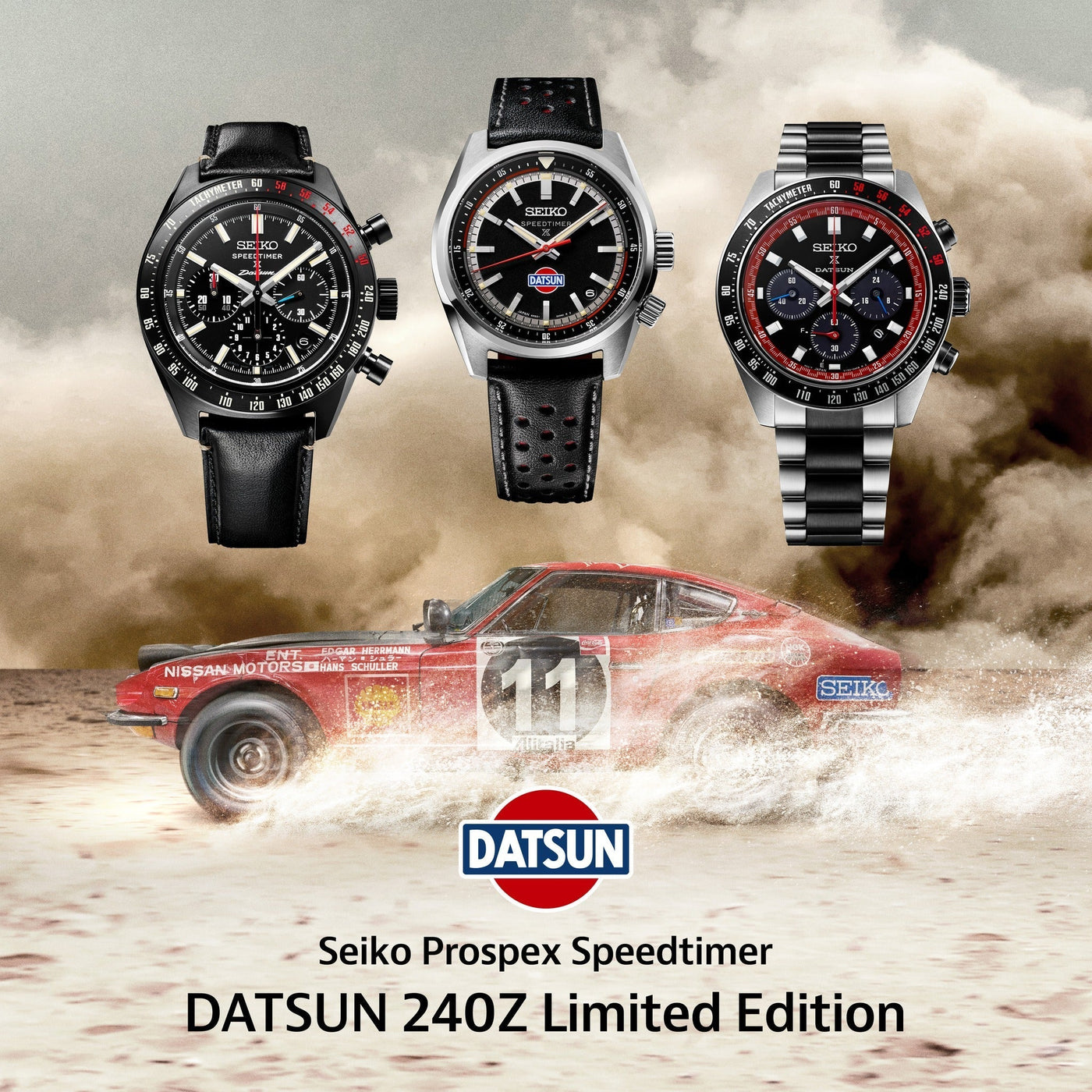 The Datsun 240Z and Prospex Speedtimer: New collaboration watches honor the shared spirit and achievements of icons of the late 1960s and early ‘70s.