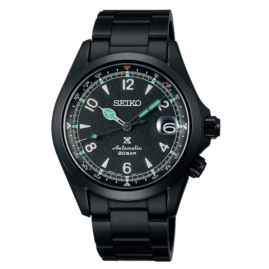Seiko Prospex Alpinist The Black Series Limited Edition SPB337J1 Watch (front view)