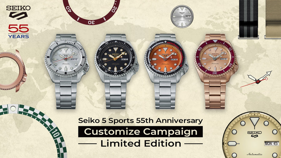 Seiko 5 Sports SRPK03K1 55th Anniversary Customize Campaign Limited Edition Online Exclusive